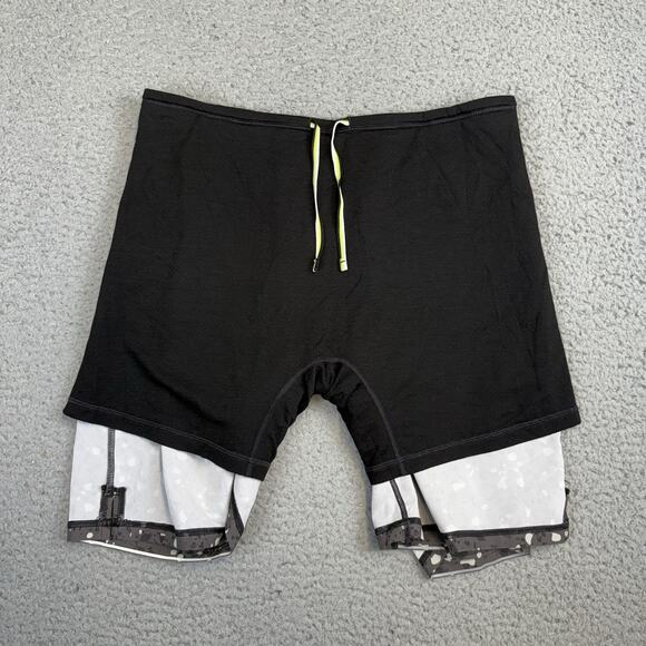 Smartwool Shorts Men’s Size Large Gray Patterned MERINO SPORT Lined 8" Athletic - Picture 10 of 11